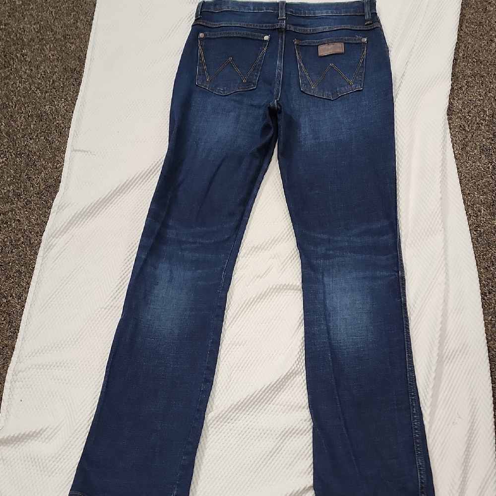 Wrangler Blue Straight Leg Jeans Classic Denim